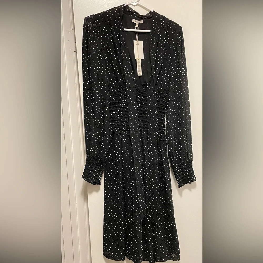 Max Studio / NWT/ Size M/ Black Polka Dot Dress MAJOR DISCOUNT -moving sale - Picture 3 of 3